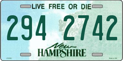 NH license plate 2942742
