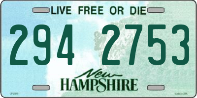 NH license plate 2942753