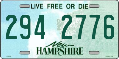 NH license plate 2942776