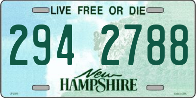 NH license plate 2942788