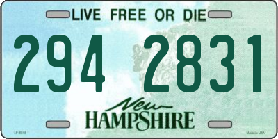 NH license plate 2942831