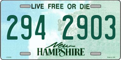 NH license plate 2942903