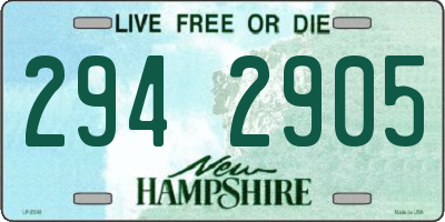 NH license plate 2942905