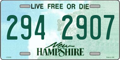NH license plate 2942907