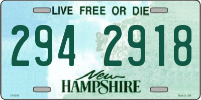 NH license plate 2942918