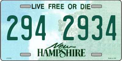 NH license plate 2942934