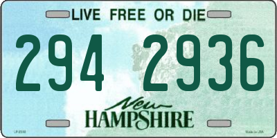 NH license plate 2942936