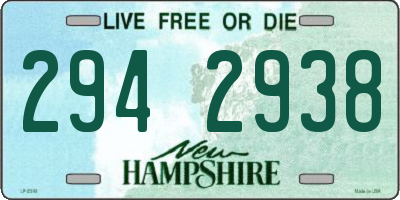 NH license plate 2942938