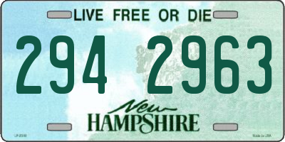 NH license plate 2942963