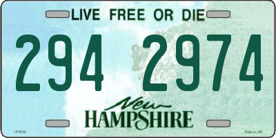 NH license plate 2942974