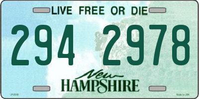 NH license plate 2942978