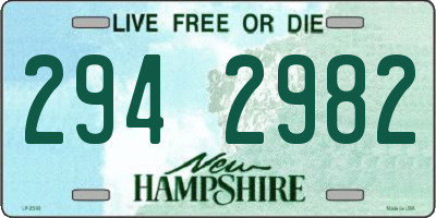 NH license plate 2942982