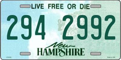 NH license plate 2942992
