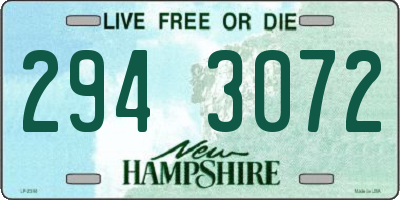 NH license plate 2943072