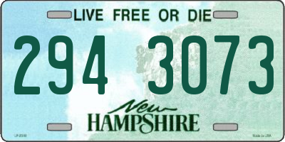 NH license plate 2943073