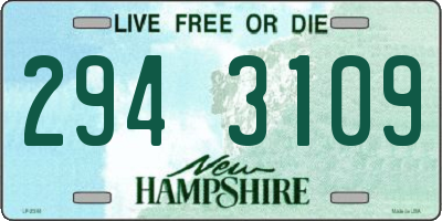 NH license plate 2943109