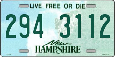 NH license plate 2943112