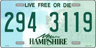 NH license plate 2943119