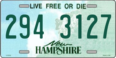 NH license plate 2943127