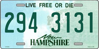 NH license plate 2943131