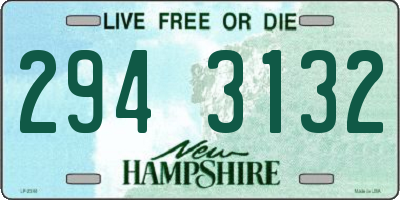 NH license plate 2943132