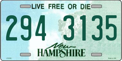 NH license plate 2943135