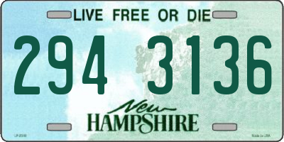 NH license plate 2943136