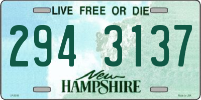 NH license plate 2943137