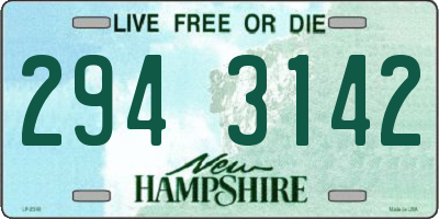 NH license plate 2943142