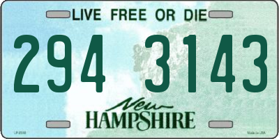 NH license plate 2943143