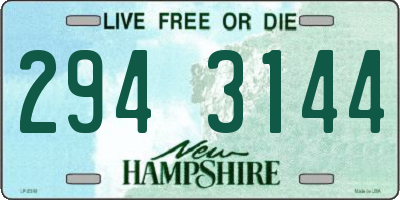 NH license plate 2943144