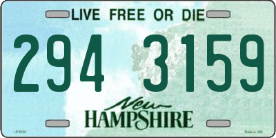 NH license plate 2943159