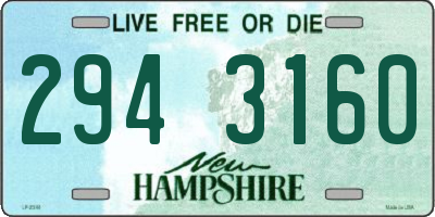 NH license plate 2943160