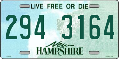 NH license plate 2943164