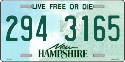 NH license plate 2943165