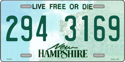 NH license plate 2943169