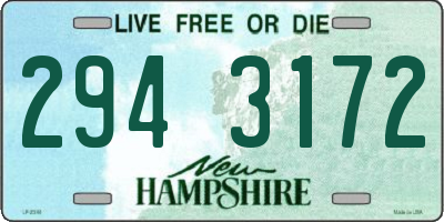 NH license plate 2943172