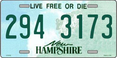 NH license plate 2943173