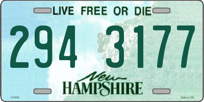 NH license plate 2943177