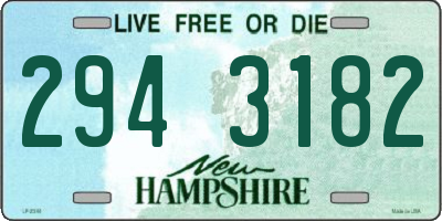 NH license plate 2943182