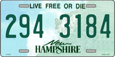 NH license plate 2943184