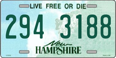 NH license plate 2943188