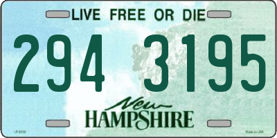 NH license plate 2943195