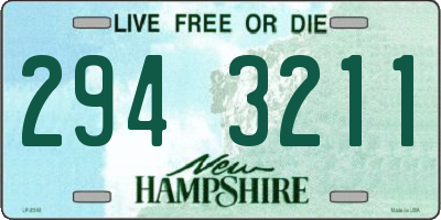 NH license plate 2943211
