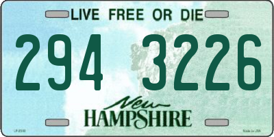 NH license plate 2943226