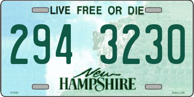 NH license plate 2943230