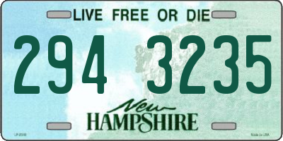 NH license plate 2943235
