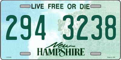 NH license plate 2943238
