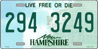 NH license plate 2943249