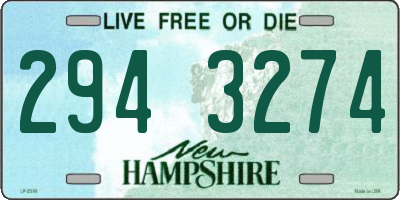 NH license plate 2943274